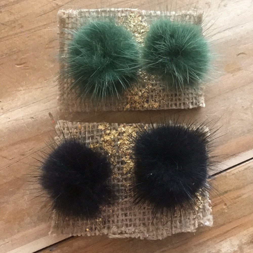 Mink earring studs - Picture 2 of 4